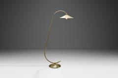 Danish Curved Brass Floor Lamp Denmark ca 1950s - 2576616