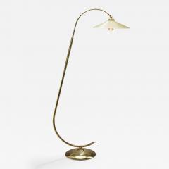 Danish Curved Brass Floor Lamp Denmark ca 1950s - 2584073