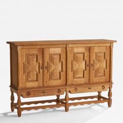 Danish Designer Cabinet with Oak and Iron Denmark 1960s - 4797663