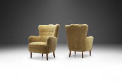 Danish Easy Chairs with Beech Legs Denmark 1940s - 3114980