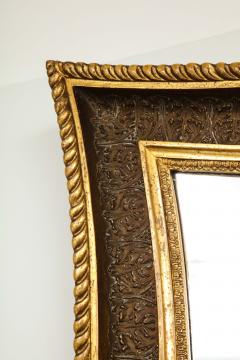 Danish Giltwood and Painted Concave Sided Mirror circa 1860s - 759504