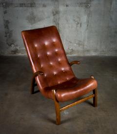 Danish Leather Upholstered Lounge Chair - 648255