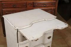 Danish Mid 18th Century Three Drawer Painted Wood Commode with Serpentine Front - 3416846
