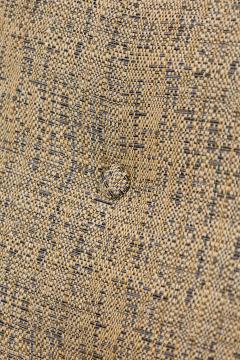 Danish Mid Century Grey and Blue Tweed Upholstered Armchair - 4667172