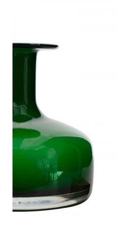 Danish Mid Century Holmegaard Green and White Bud Vase - 4675741