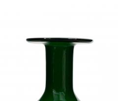 Danish Mid Century Holmegaard Green and White Bud Vase - 4675742
