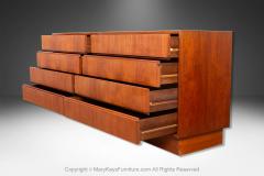 Danish Mid Century Modern Long Teak Dresser - 3991980