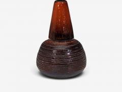 Danish Mid Century Modern Orange Red Glazed Stoneware Denmark 1970s - 4803187
