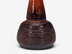 Danish Mid Century Modern Orange Red Glazed Stoneware Denmark 1970s - 4803190