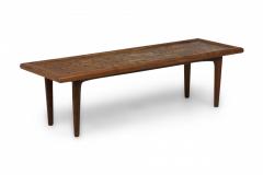 Danish Mid Century Modern Rectangular Incised Rosewood Low Coffee Table - 4171914