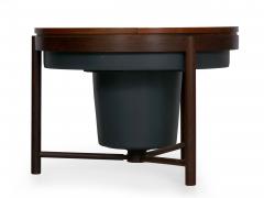 Danish Mid Century Modern Rosewood Cocktail Serving Table w Ice Bucket - 1166762