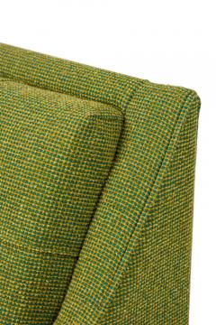 Danish Mid Century Style Green Tweed Tufted Armchair - 4667181