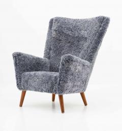 Danish Midcentury Lounge Chair in Sheepskin - 1247486