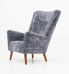 Danish Midcentury Lounge Chair in Sheepskin - 1247487