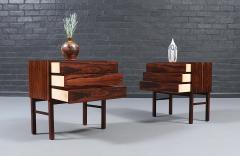 Danish Modern 3 Drawer Rosewood Night Stands - 4698065