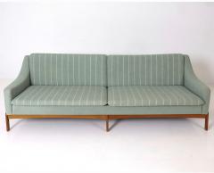 Danish Modern 4 Seat Teak Base Sofa Original Fabric Presents Well - 4571845
