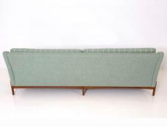 Danish Modern 4 Seat Teak Base Sofa Original Fabric Presents Well - 4571892