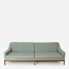Danish Modern 4 Seat Teak Base Sofa Original Fabric Presents Well - 4574236