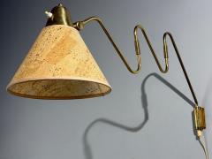 Danish Modern Articulating Wall Light Brass Denmark 1960s - 4493180