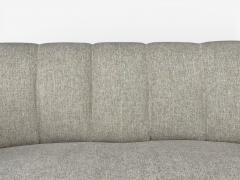 Danish Modern Banana Sofa Beechwood Green Fabric Denmark 1940s - 4514256