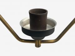 Danish Modern Brass Glass Pendant Light Denmark 1960s - 4360906