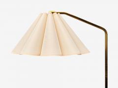 Danish Modern Brass Paper Adjustable Floor Lamp Denmark 1960s - 4356593