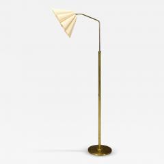 Danish Modern Brass Paper Adjustable Floor Lamp Denmark 1960s - 4358390
