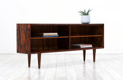 Danish Modern Brazilian Rosewood Bookcase with Glass Doors - 2876218
