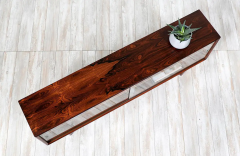 Danish Modern Brazilian Rosewood Bookcase with Glass Doors - 2876221