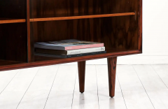 Danish Modern Brazilian Rosewood Bookcase with Glass Doors - 2876223
