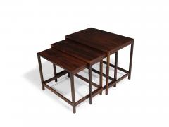 Danish Modern Brazilian Rosewood Nesting Tables Set of 3 - 4804803