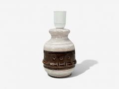 Danish Modern Brown Stoneware Table Lamp Denmark 1960s - 4363824