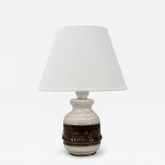 Danish Modern Brown Stoneware Table Lamp Denmark 1960s - 4369066