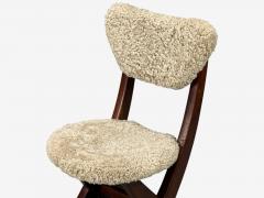 Danish Modern Brutalist Dining Chairs Pine Shearling Denmark 1960s - 4576006