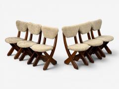 Danish Modern Brutalist Dining Room Set Pine Shearling Denmark 1960s - 4578421