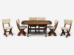 Danish Modern Brutalist Dining Table Stained Pine Denmark 1960s - 4576174