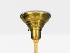 Danish Modern Chandelier Brass String Glass Denmark 1960s - 4763077