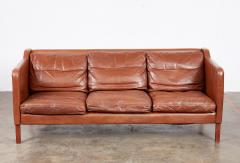 Danish Modern Cognac Leather Sofa - 4544175
