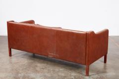Danish Modern Cognac Leather Sofa - 4544180