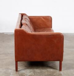 Danish Modern Cognac Leather Sofa - 4544181