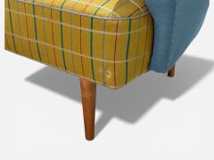 Danish Modern Corner Sofa Fabric Wood Denmark 1950s - 4497470