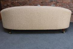 Danish Modern Curved Sofa in Teak and Two Tone Boucl by Selig - 4307789