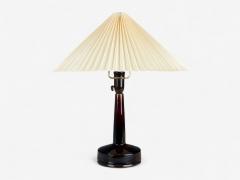 Danish Modern Deep Red Stoneware Table Lamp Denmark 1960s - 4330036
