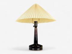 Danish Modern Deep Red Stoneware Table Lamp Denmark 1960s - 4330037