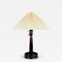 Danish Modern Deep Red Stoneware Table Lamp Denmark 1960s - 4332537