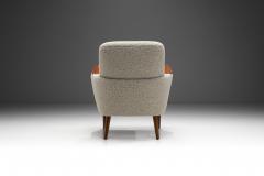 Danish Modern Easy Chair with Exotic Wood Arms and Oak Legs Denmark 1950s - 3312296