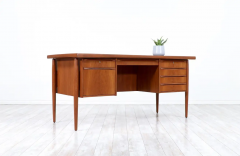 Danish Modern Executive Teak Desk with Bookcase - 2455871