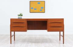 Danish Modern Executive Teak Desk with Bookshelf - 2226754