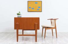 Danish Modern Executive Teak Desk with Bookshelf - 2226756