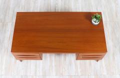 Danish Modern Executive Teak Desk with Bookshelf - 2226759